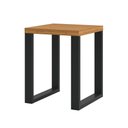 Ver imagem 3 de Mesa de Canto Quadrada Estilo Industrial F33 Freijó Preto Fosco Dalla Costa