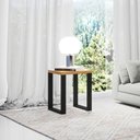 Ver imagem 1 de Mesa de Canto Quadrada Estilo Industrial F33 Freijó Preto Fosco Dalla Costa