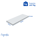 Ver imagem 3 de Kit 2 Prateleira Branca 40X15 + Suporte Flutuante Mdf  Organizadora Decoração Cozinha Banheiro Sala