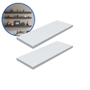 Ver imagem 2 de Kit 2 Prateleira Branca 40X15 + Suporte Flutuante Mdf  Organizadora Decoração Cozinha Banheiro Sala