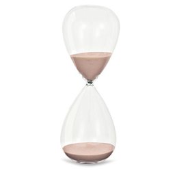 Ampulheta de Vidro Rosa 16cm - 1
