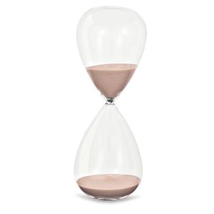 Ampulheta de Vidro Rosa 16cm