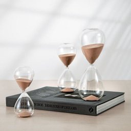 Ampulheta de Vidro Rosa 16cm - 2