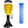 Chopeira Torre Chopp Iluminada Cerveja Gelada Completa 2,5l Preto - 9