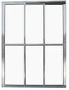 Ver imagem 1 de Porta de Aluminio Sacada 3 Folhas Móveis com Trinco Linha Leve:brilhante/2,10 X 1,20