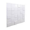 Ver imagem 3 de Kit 4 Placas Revestimento de Parede PVC 3d Alto Relevo Pixels Branco