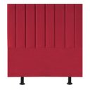 Ver imagem 2 de Cabeceira Estofada Cama Box Casal 140 Cm Taís Suede Vermelho