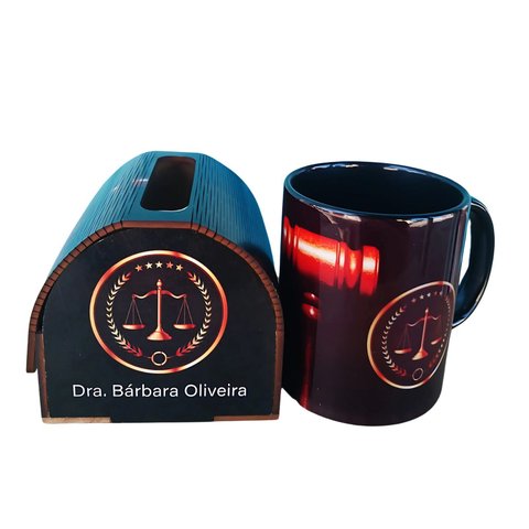 Kit Presente Direito para Advogados com Caneca Personalizada