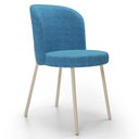 Ver imagem 1 de Cadeira para Sala de Jantar Cozinha Estofada Gavi Arena L02 Linho Azul - Lyam Decor