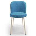 Ver imagem 3 de Cadeira para Sala de Jantar Cozinha Estofada Gavi Arena L02 Linho Azul - Lyam Decor