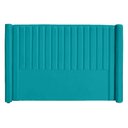 Ver imagem 1 de Cabeceira Ripada Estofada para Cama Box Casal 1.40 - Suede - Sv Decor:azul Turquesa