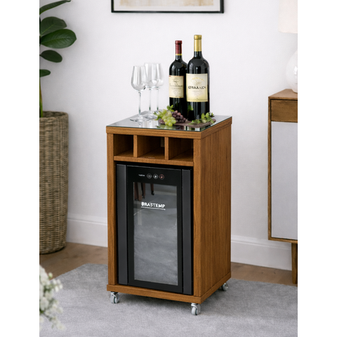 Bancada Adegueira Moderna Embutir Adega Vinhos Espelho