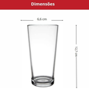 Ver imagem 4 de Conjunto de Copos de Vidro Tulipa 264ml Transparente C/ 24und – Élpis Móveis