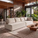 Ver imagem 4 de Sofá de Canto Modular Vibe Esquerdo 2,70m x 1,70m Xpand Tech Tecido Velourê Bege Cama Inbox