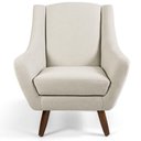 Ver imagem 2 de Kit 2 Poltronas Decorativas Pés de Madeira Naomi Algodão