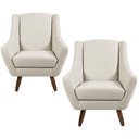 Ver imagem 1 de Kit 2 Poltronas Decorativas Pés de Madeira Naomi Algodão