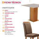 Ver imagem 7 de Mesa de Jantar Loren 90cm Tampo MDF Canto Reto com 4 Cadeiras Lorena