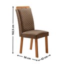 Ver imagem 3 de Mesa de Jantar Loren 90cm Tampo MDF Canto Reto com 4 Cadeiras Lorena