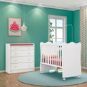 Ver imagem 2 de Quarto para bebê Cômoda e Berço Doce Sonho branco 2523/1