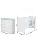 Ver imagem 4 de Quarto para bebê Cômoda e Berço Doce Sonho branco 2523/1