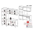 Ver imagem 5 de Armário de Cozinha Compacta 182cm Veneza Multimóveis V3694 Branco/Dourado