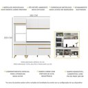Ver imagem 4 de Armário de Cozinha Compacta 182cm Veneza Multimóveis V3694 Branco/Dourado
