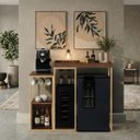 Ver imagem 1 de Aparador para Adega, Cervejeira, Frigobar com Cantinho do Café Alba Metal Dourado MDF Solanum