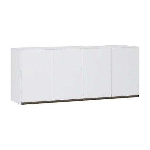 Maleiro Ponte Aérea 4 Portas 165cm Branco C/Branco