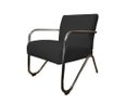 Ver imagem 1 de Poltrona Decorativa Bela Suede Preto Braço Cromado Ms Decor