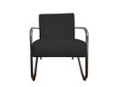 Ver imagem 2 de Poltrona Decorativa Bela Suede Preto Braço Cromado Ms Decor