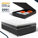 Ver imagem 2 de Cama Box Baú com Colchão de Espuma D70 Pillow Top Ortopédico Ultra D70 Casal 138cm
