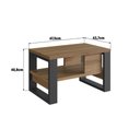 Ver imagem 4 de Mesa de Centro Mel Preto Mel 67,5cm(c) X 43,7cm(l) X 40,8cm(a) Emovell
