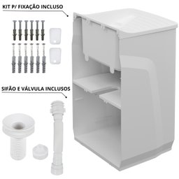 Gabinete Para Lavanderia Com Tanque Branco | 01 Porta | Astra - 6