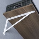 Ver imagem 1 de Kit 12 Suporte Mão Francesa 20cm com buchas e parafusos