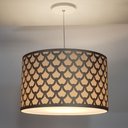 Ver imagem 2 de Luminaria de Teto Pendente Recorte Trama 40x25 Bronze