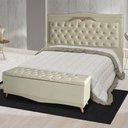 Ver imagem 2 de Kit Cabeceira de Cama Box e Calçadeira Baú Madri Queen 160 Cm Suede Porcelana do Lar Móveis e