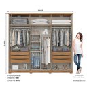 Ver imagem 5 de Guarda Roupa Henn Leblon 6 Portas 6 Gavetas