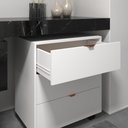 Ver imagem 4 de Gaveteiro Multiuso 3 Gavetas Organizador Branco com Rodízio Office Escritório