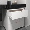 Gaveteiro Multiuso 3 Gavetas Organizador Branco com Rodízio Office Escritório - 4