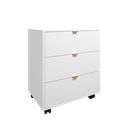 Ver imagem 6 de Gaveteiro Multiuso 3 Gavetas Organizador Branco com Rodízio Office Escritório