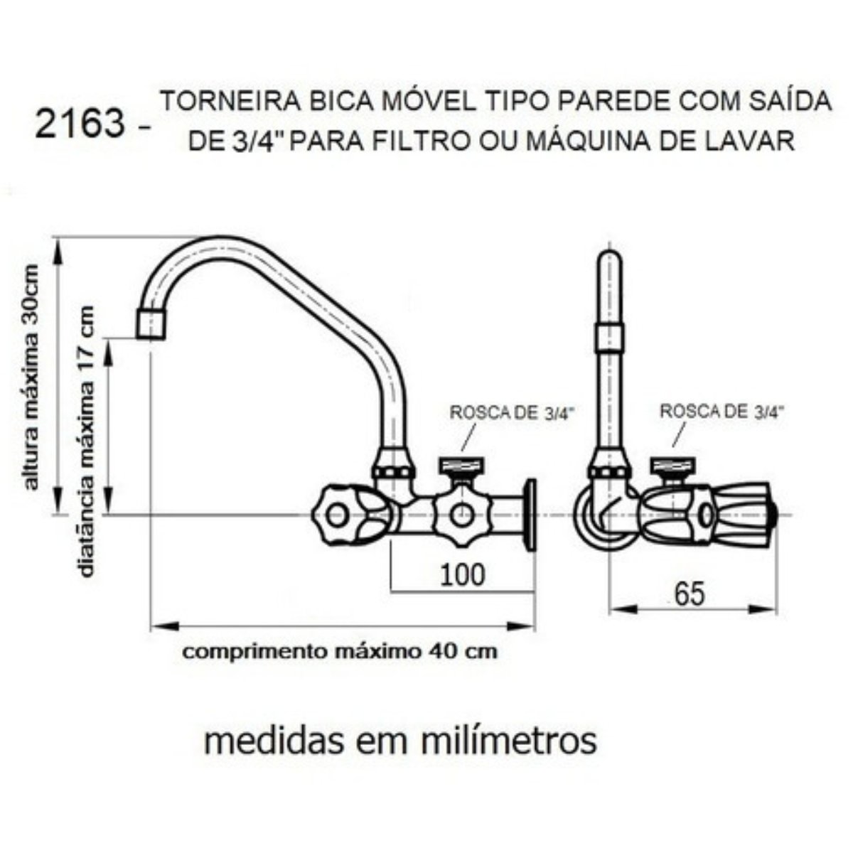 2163 C80 Torneira Gourmet Bica Móvel Tubo Flexível Preto Arejador Cone Chuveirinho para Parede Cozin - 4