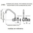 Ver imagem 4 de 2163 C80 Torneira Gourmet Bica Móvel Tubo Flexível Preto Arejador Cone Chuveirinho para Parede Cozin