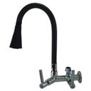 Ver imagem 1 de 2163 C80 Torneira Gourmet Bica Móvel Tubo Flexível Preto Arejador Cone Chuveirinho para Parede Cozin