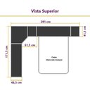 Ver imagem 6 de Guarda Roupa Dormitório Modulado Veneza Casal 1,38 m Canto Luciane M06:Arenas