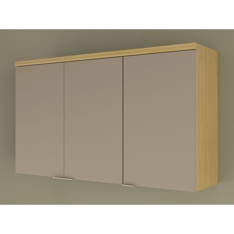 Aereo Cozinha 3 Portas 120cm Elite Yescasa Marrom/Avela