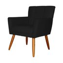 Ver imagem 2 de Poltrona Decorativa Onix Suede Rosa - DS Estofados - Preto