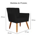 Ver imagem 5 de Poltrona Decorativa Onix Suede Rosa - DS Estofados - Preto