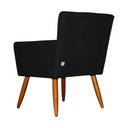 Ver imagem 3 de Poltrona Decorativa Onix Suede Rosa - DS Estofados - Preto