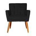 Ver imagem 1 de Poltrona Decorativa Onix Suede Rosa - DS Estofados - Preto