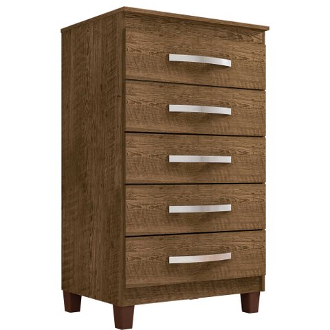 Cômoda 5 Gavetas Cannes Malbec - Incorplac